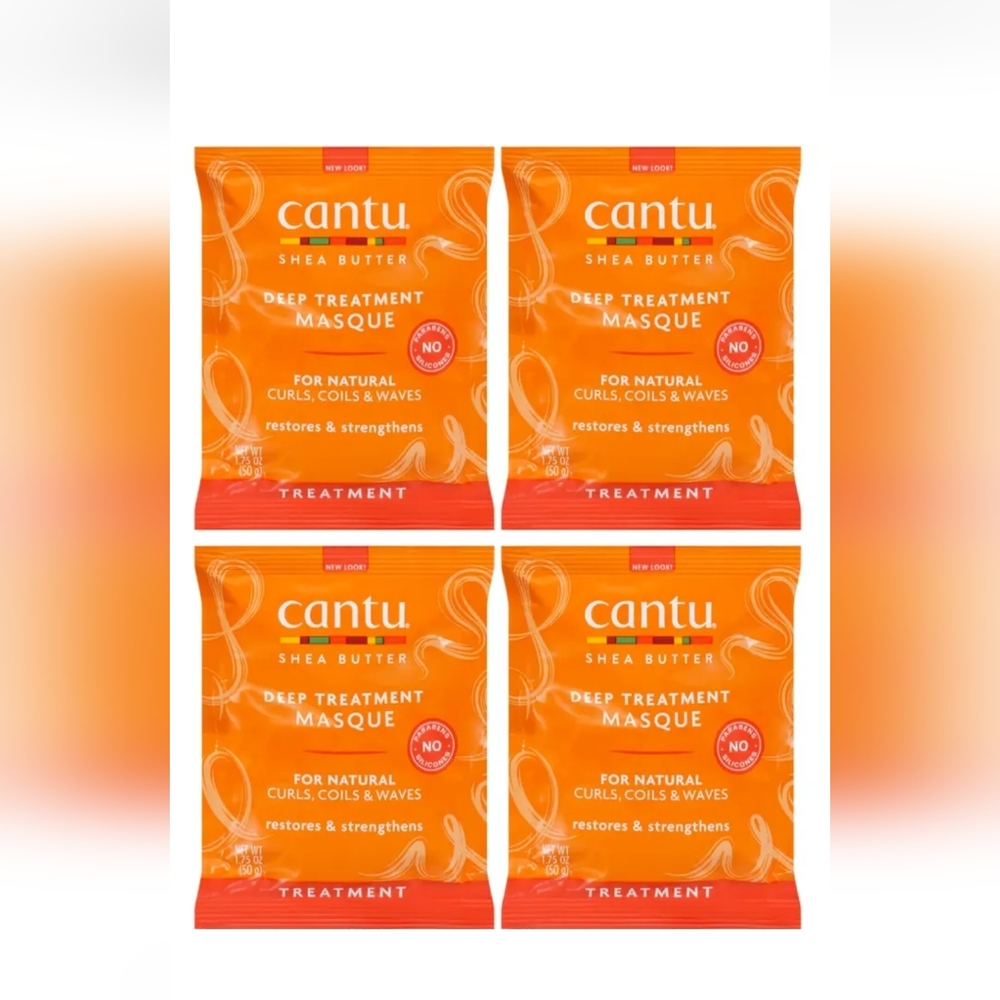 Cantu Shea Butter Deep Treatment Masque for Natural Curls & Waves 1.75oz (4 Pack